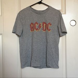 Gray AC/DC tee